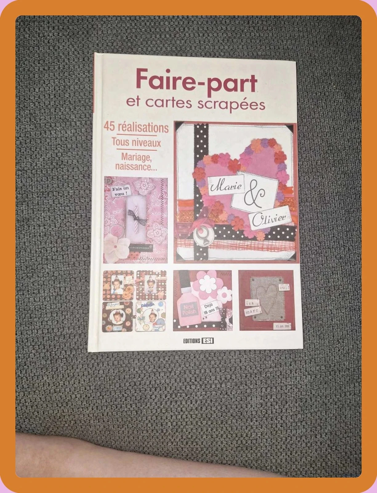 Livre Faire-part et cartes scrapées (45 créations)